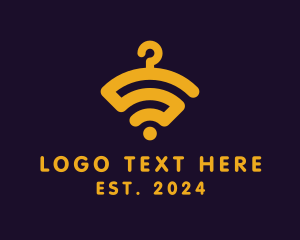 Fashion - Hanger Wi-Fi Signal logo design