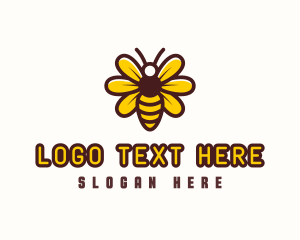 Apiary - Bee Sunflower Insect logo design