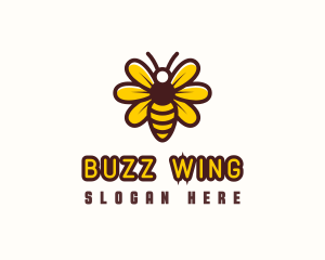 Bee Sunflower Insect logo design