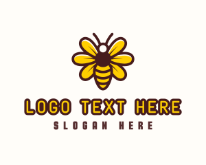 Animal - Bee Sunflower Insect logo design