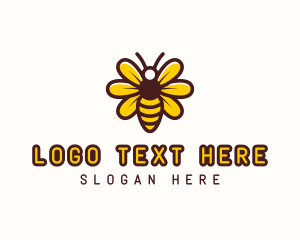 Plant - Bee Flower Insect logo design