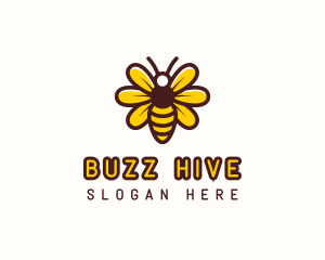 Bee Flower Insect logo design