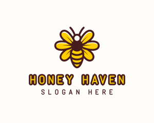 Bee Flower Insect logo design