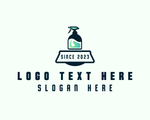 Sanitary - Spray Disinfection Cleaning logo design