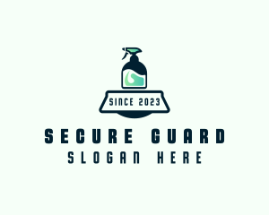 Spray Bottle - Spray Disinfection Cleaning logo design