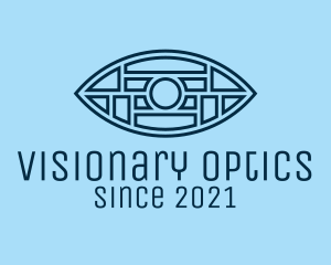 Optometry - Minimalist Cyber Eye logo design