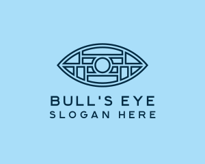 Minimalist Cyber Eye  logo design