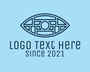 Ophthalmologist - Minimalist Cyber Eye logo design