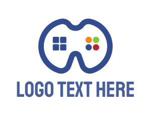 Joystick - Blue Gamers Pad logo design