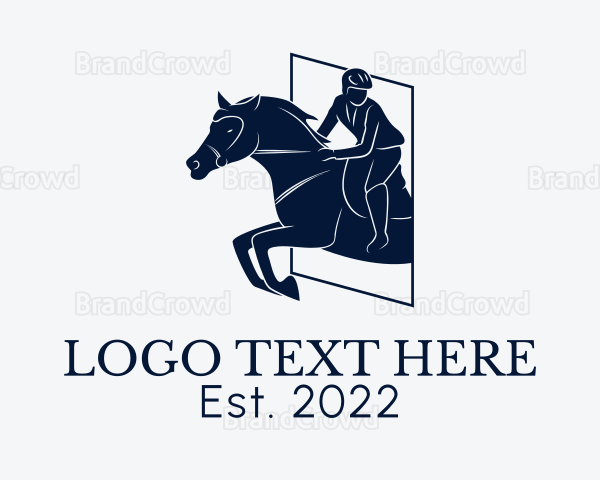 Horseback Riding Race Logo