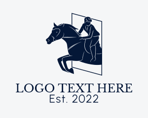 Rider - Horseback Riding Race logo design