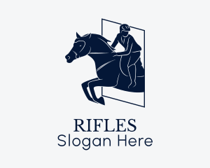 Horseback Riding Race Logo