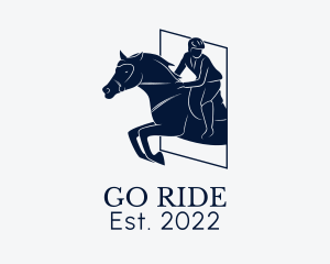 Horseback Riding Race logo design