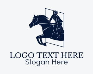 Horseback Riding Race Logo