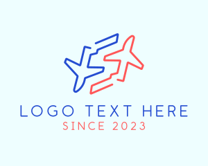 Aero - Twin Airplane Letter S logo design