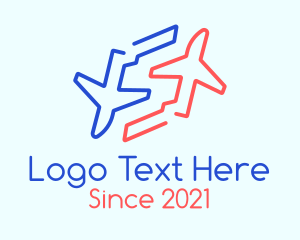Aero - Twin Airplane Letter S logo design
