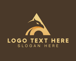 Peregrine - Hawk Bird Animal Letter A logo design