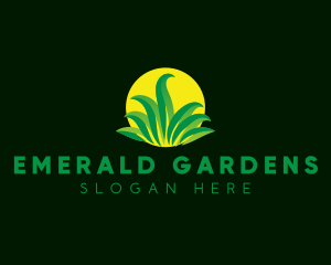 Grass Lawn Gardening logo design