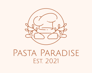Pasta - Pastry Chef Monoline logo design