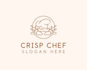 Pastry Chef Monoline logo design