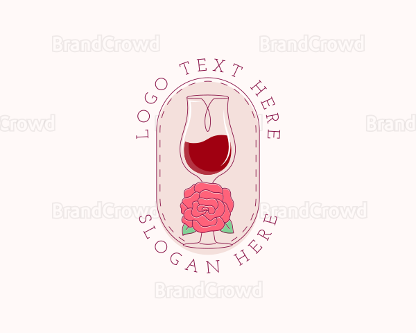 Classy Wine Rose Logo
