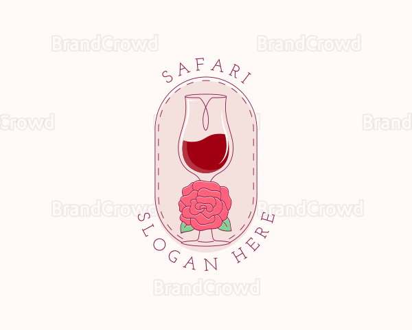 Classy Wine Rose Logo