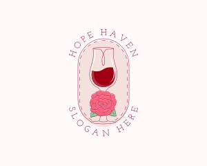 Classy Wine Rose Logo