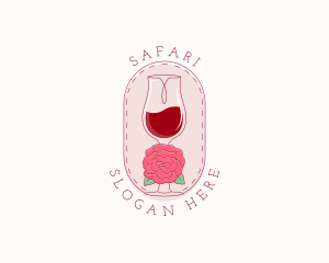 Classy Wine Rose Logo