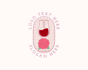 Aesthetic - Classy Wine Rose logo design