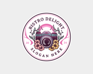 Flower Photography Camera Logo