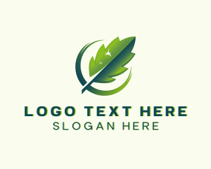 Vegan - Leaf Plant Gardening logo design