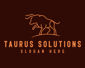 Taurus Bull Horn  logo design