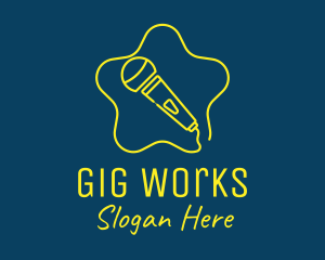 Gig - Star Karaoke Microphone logo design