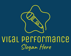 Performance - Star Karaoke Microphone logo design