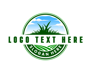 Gardening Lawn Landscaping Logo