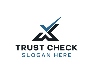 Verify - Tech Check X logo design
