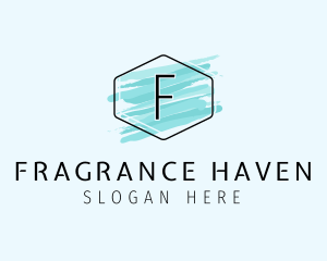 Hexagon Watercolor Brush logo design