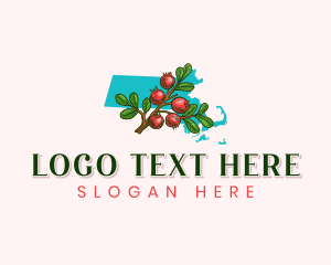 Thimbleberry - Massachusetts Cranberries Fruit logo design