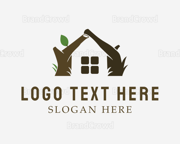 Brown Log House Logo