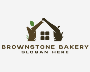 Brown Log Home logo design