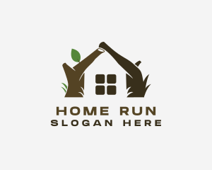 Brown Log Home logo design