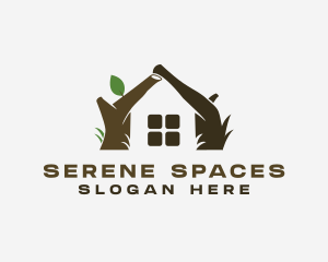 Brown Log Home logo design