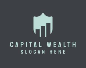 Capital - Marketing Graph Shield logo design