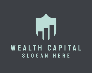Capital - Marketing Graph Shield logo design