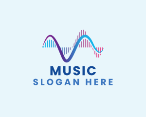 App - Audio Soundwave Frequency logo design