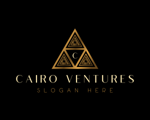 Luxury Triangle Pyramid logo design