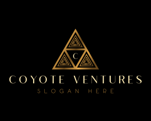 Luxury Triangle Pyramid logo design