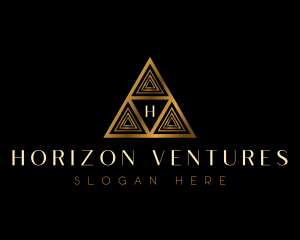 Luxury Triangle Pyramid logo design