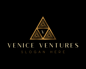 Luxury Triangle Pyramid logo design