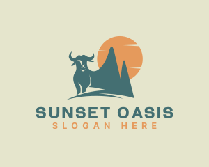 Buffalo Mountain Sunset logo design